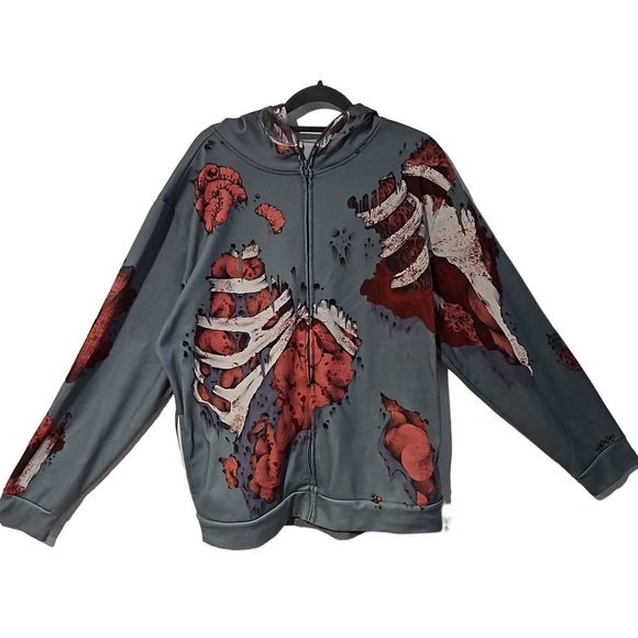 halloween Other - Men's Green Halloween Zombie Costume Sweatshirt XL